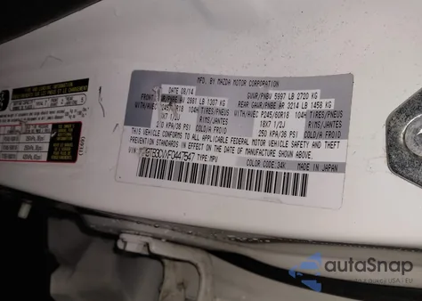 2015 Mazda Cx-9 Touring from USA, damaged, VIN JM3TB3CVXF0447547